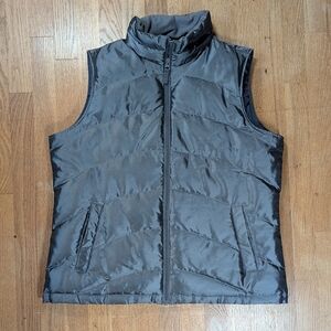 Lands’ End Black Puffer Vest – Cozy Core Layering Cloud (L 14–16)